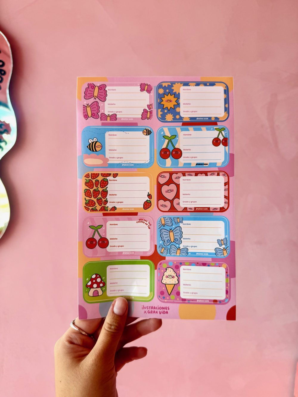 Planilla Etiquetas escolares
