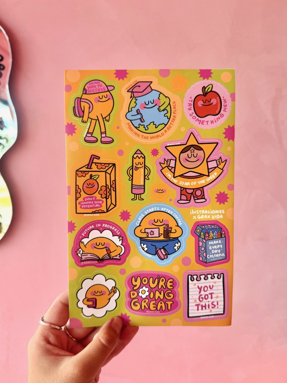 Planilla Stickers Back to school